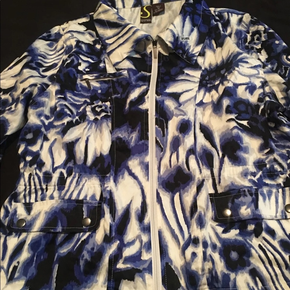 Blue and white jacket